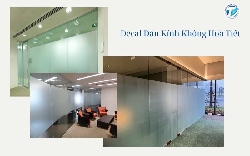 Dán decal kính trơn, không họa tiết